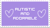 Autistic and Adorable stamp by roxyflareon