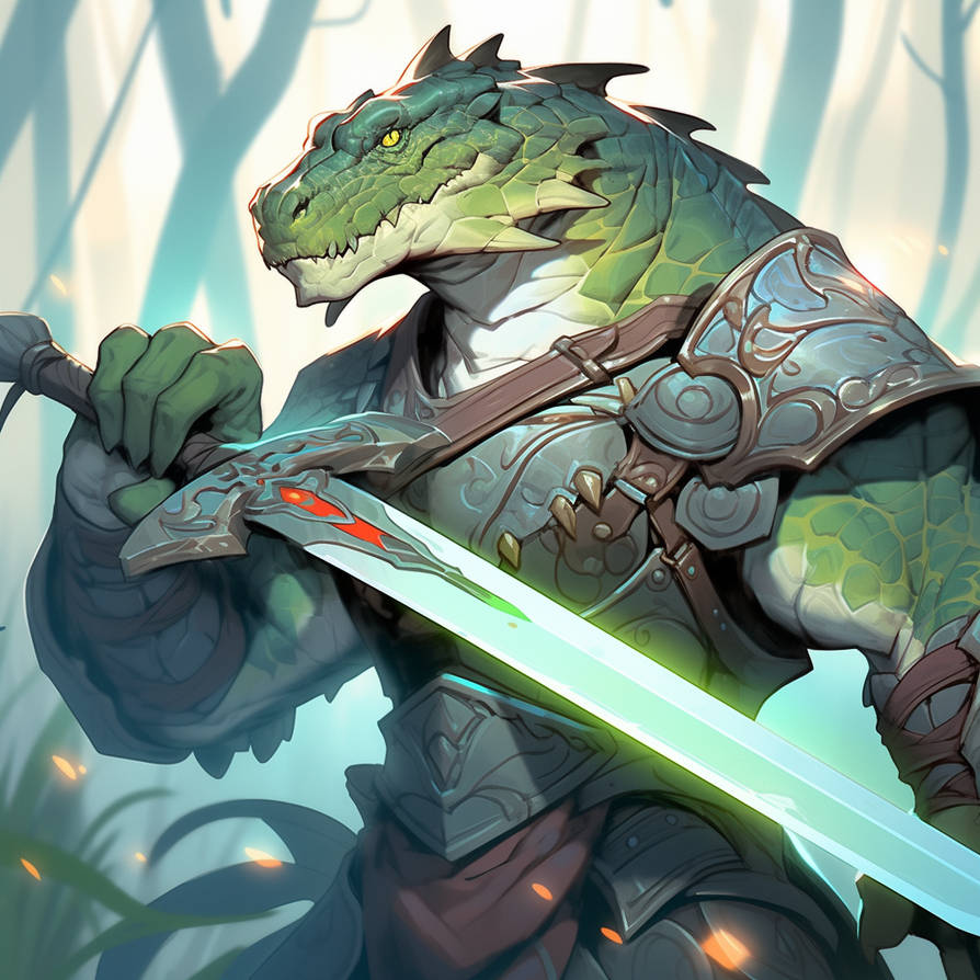 Lizardman fighter by Alyskan on DeviantArt