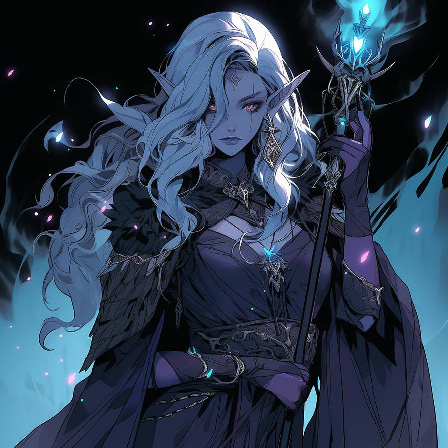 Dark elf magician by Alyskan on DeviantArt