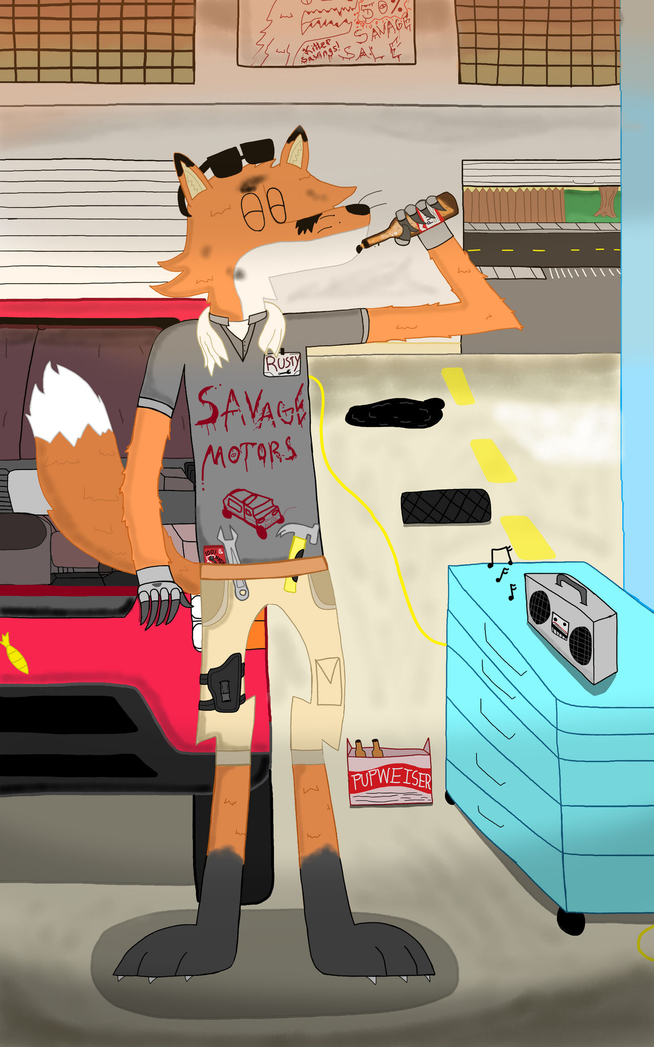 Rusty Intro Rusty the Red Fox drinks beer intro by EllisAjay on DeviantArt
