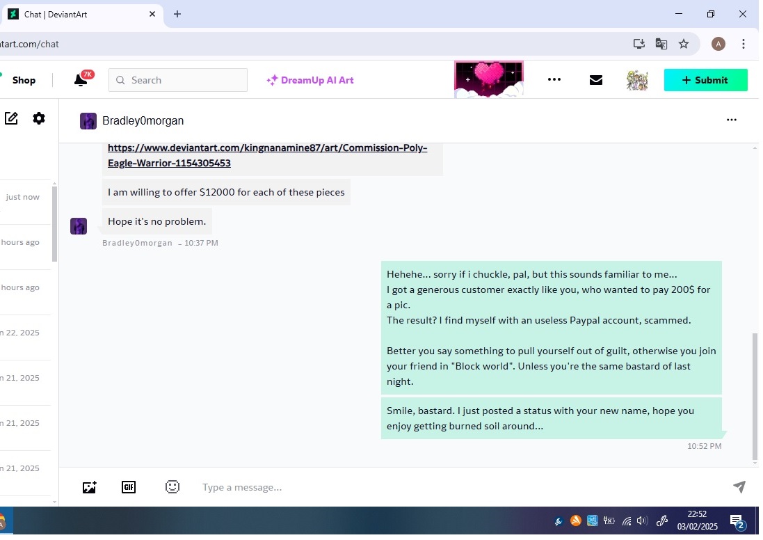 Deviantart Scam Scam by KingNanamine87 on DeviantArt