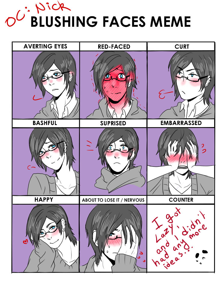 Blushing Face Meme by ReitoSagaArt on DeviantArt