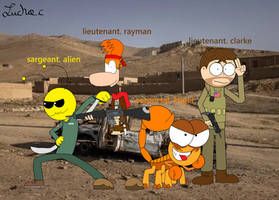 Rayman, niegel, alien y isaac luchan en afganistan