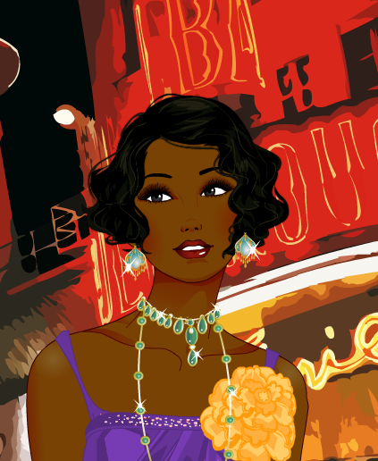 African american flapper sales girl