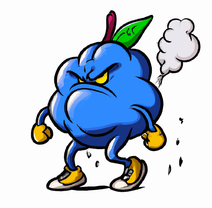 An Angry Farting Cartoon Blueberry by TheNinthWaveTNW on DeviantArt