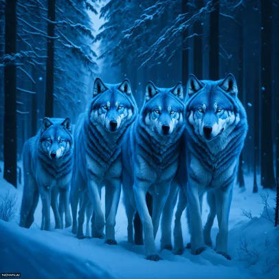 Blue Forrest Wolves 3 by TheNinthWaveTNW on DeviantArt