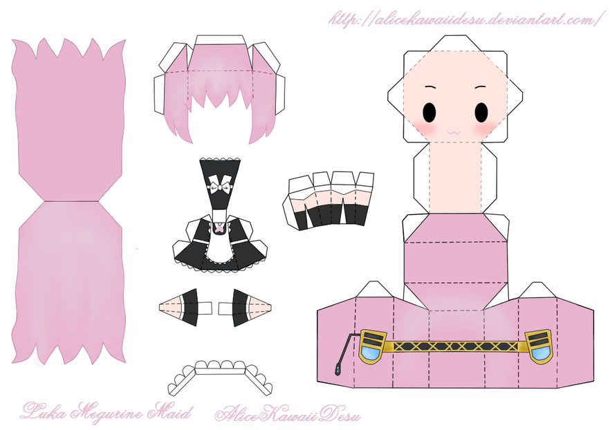 Luka Megurine Maid Papercraft