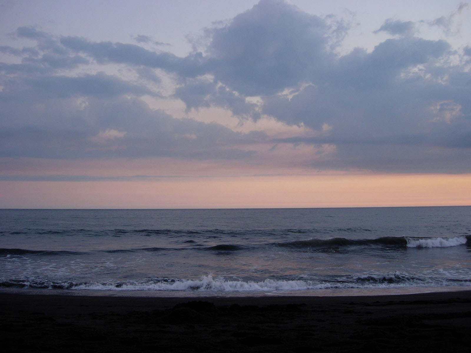 black sand beach