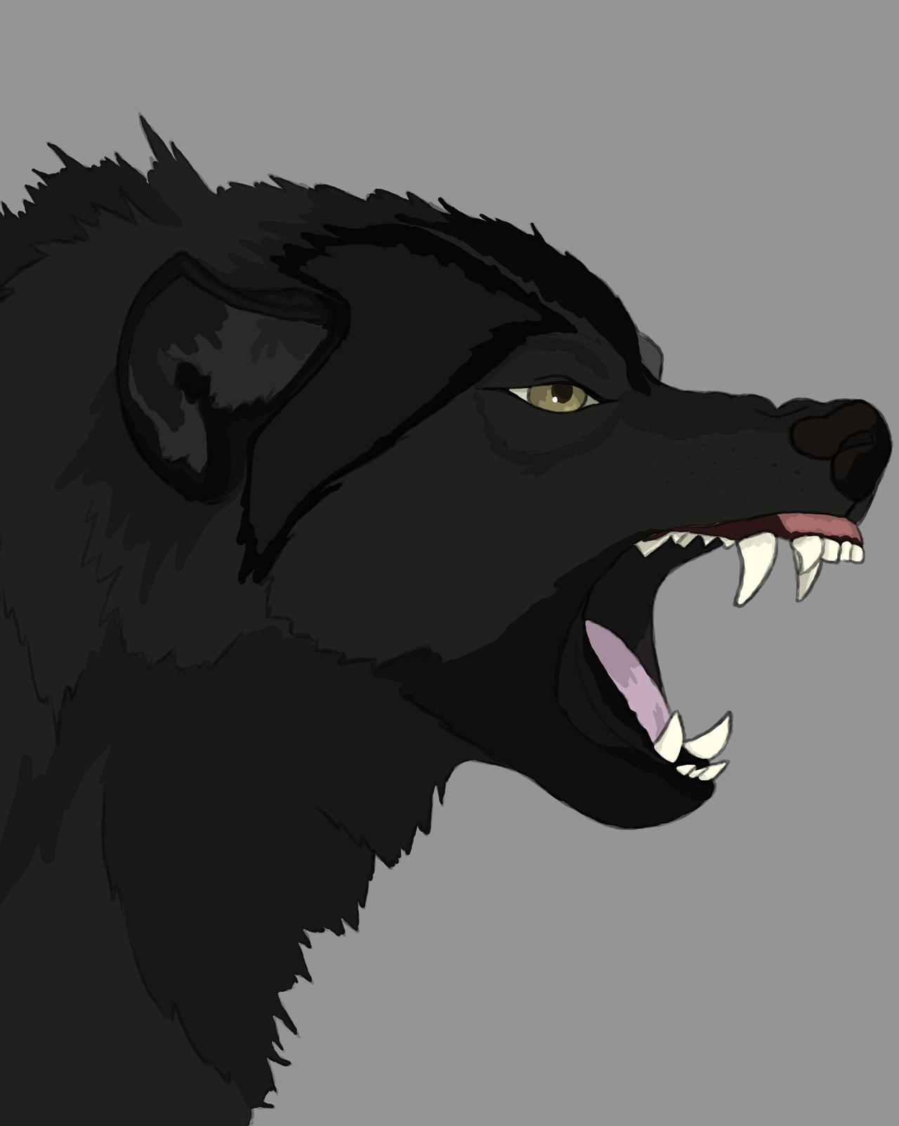 Wolf Daily sketch #2615 by GothicVampireFreak on DeviantArt