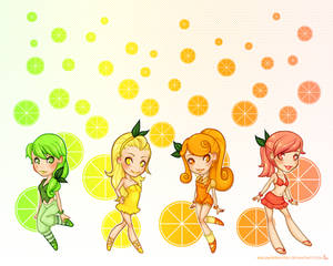 Citrus Girls Wallpaper