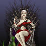 Princess Daenerys on the Iron Throne