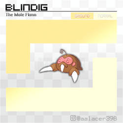 Blindig, the Mole Fakemon