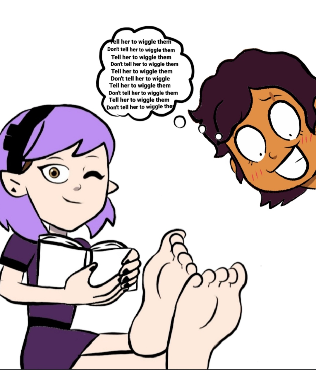 Why are you staring at amity's feet? by Theowlhfan101 on DeviantArt