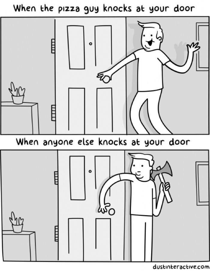 when someone is at your door