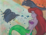 The Little Mermaid FanArt - 07 using watercolour by LostPrincessDream