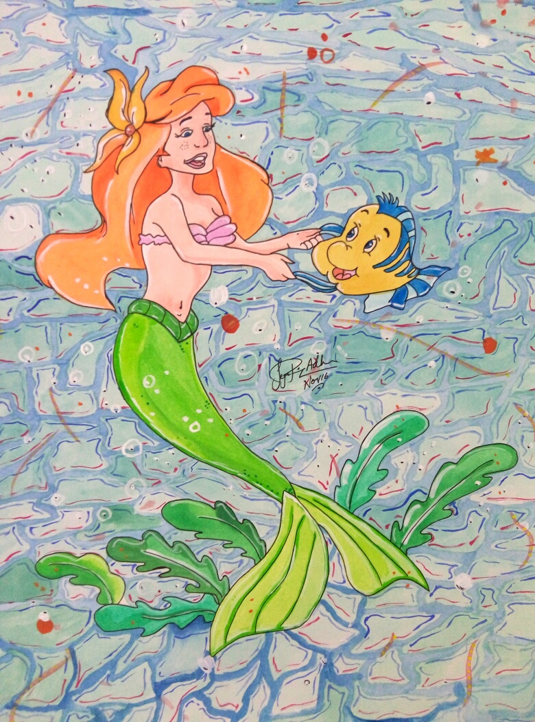 The Little Mermaid Watercolour FanArt - 11