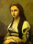 Corot study: Woman with a Pearl by bolsterstone
