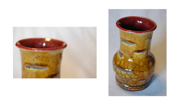 Red and Yellow Raku