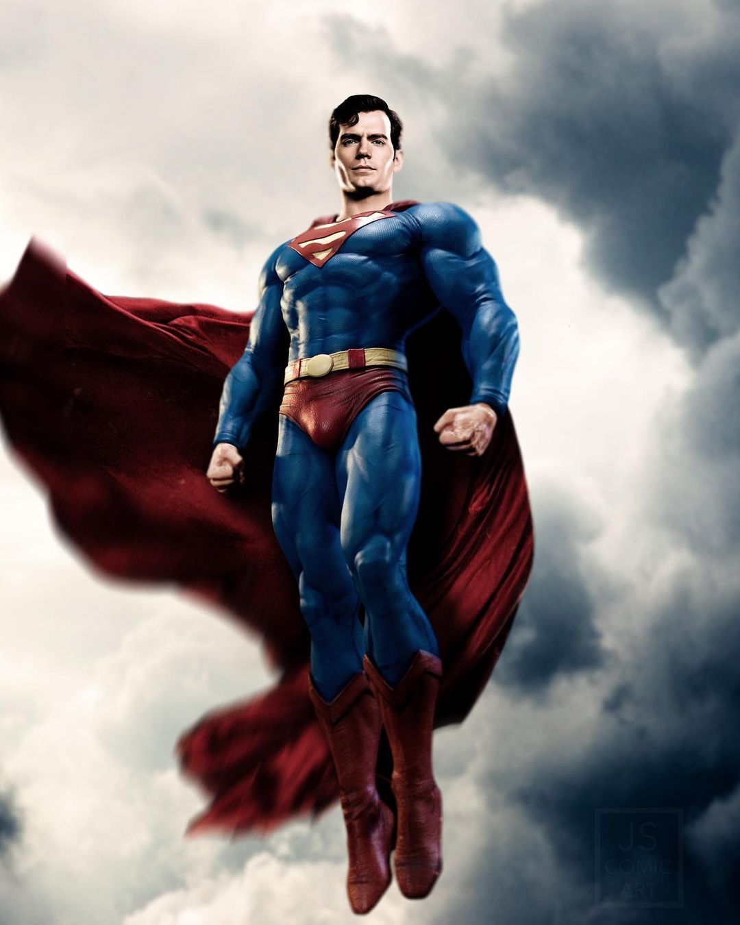 Henry Cavill As The Classic Superman by JSComicArt on DeviantArt