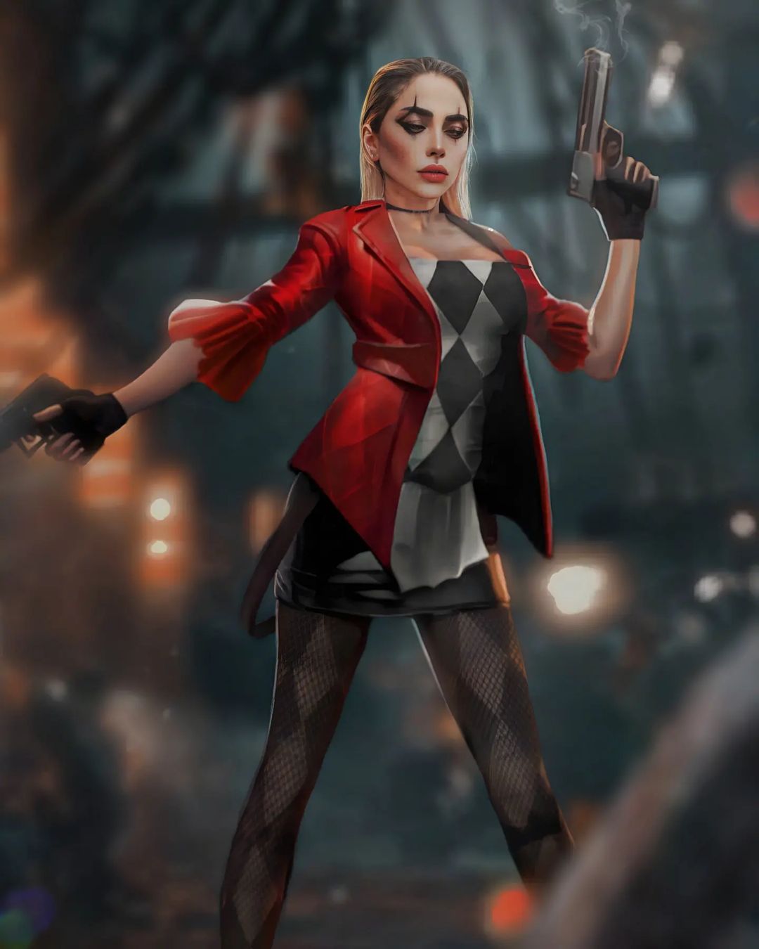 Lady Gaga as Harley Quinn by Youssef_Defenshi by TytorTheBarbarian on ...