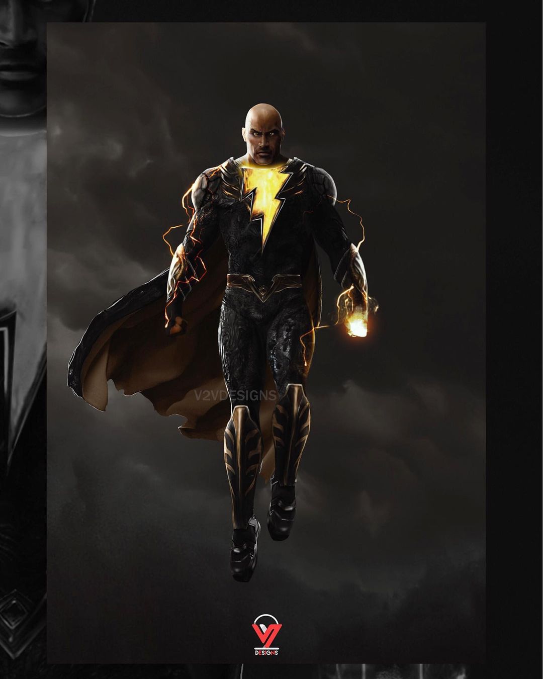 Fan Art]DC's Black Adam(2022) in the style of Marvel Studios' Thor (2011).  A fun poster swap experiment. : r/DCcomics