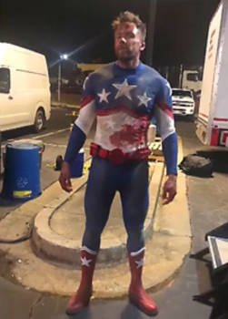 Stargirl BTS Photo of Starman/Sylvester Pemberton