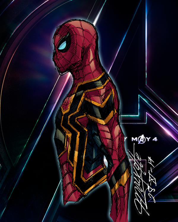 Spider-man: Infinity War - Sketch by redknightz01 on DeviantArt