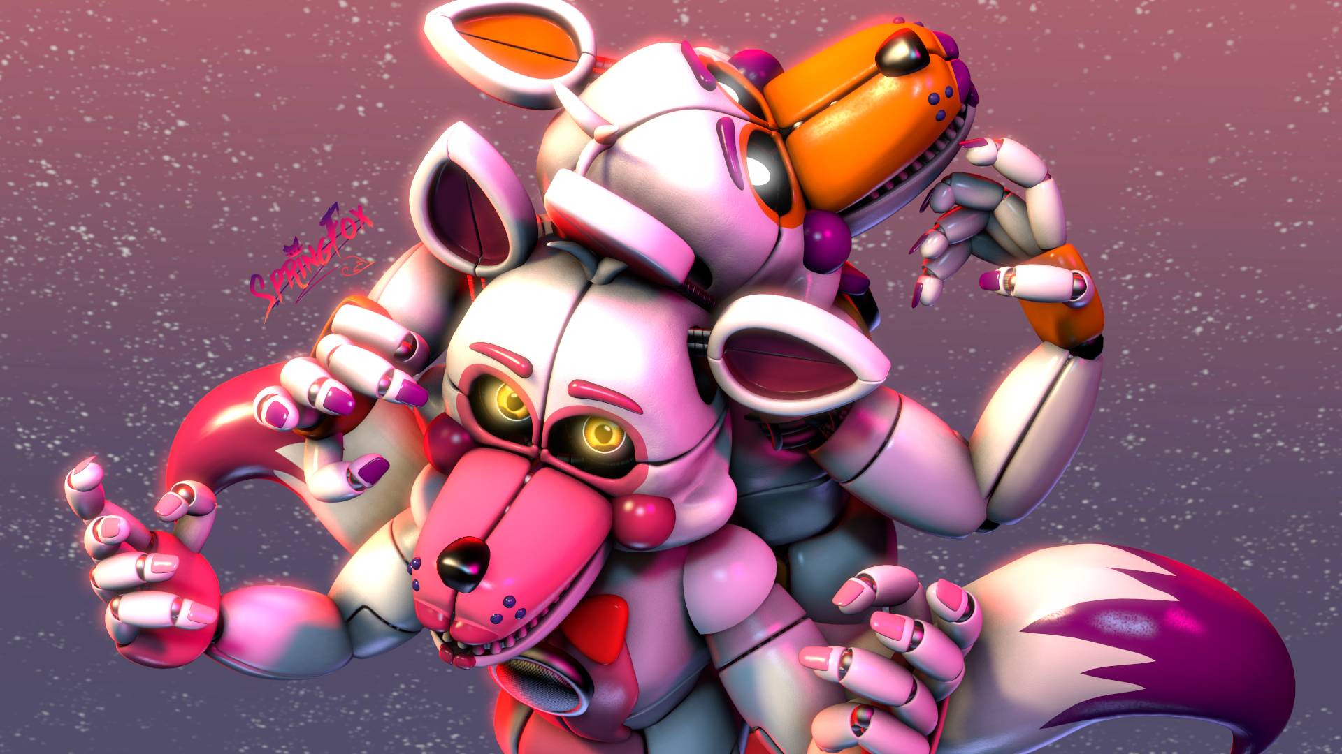 lolbit and Funtime Foxy Pupperton - Illustrations ART street