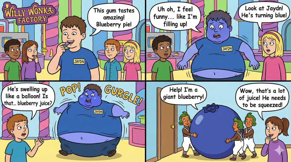 George Blueberry Inflation Gemini Generated Blueberry Inflation Comic 1 by ObeseFATboy on DeviantArt