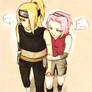 holding hands.