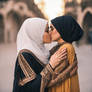 Lesbian hijab kissing arab