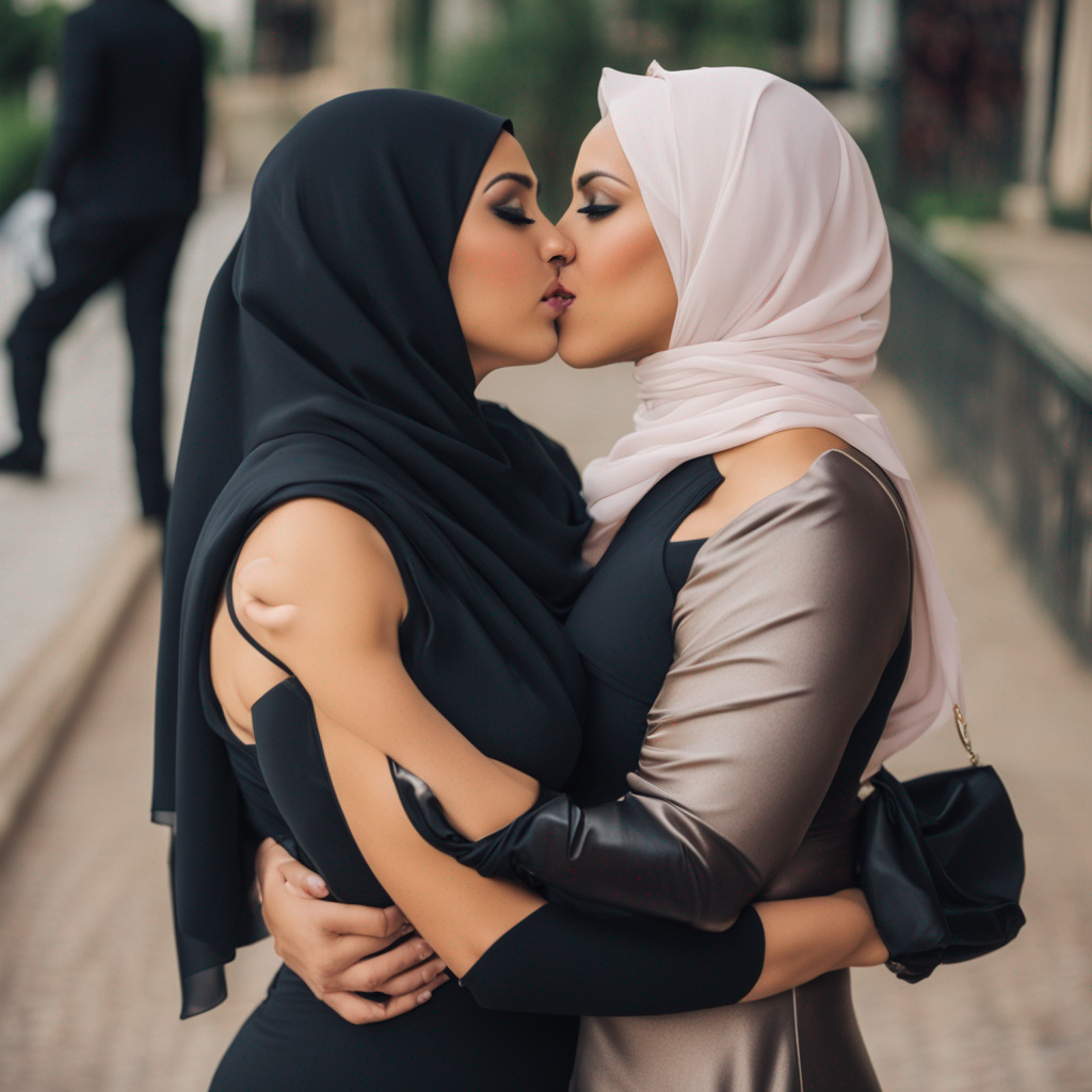 Lesbian Wife And Wife Woman Deep Kissing Woman Lov