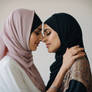 Lesbian hijab kissing. hijab lesbian