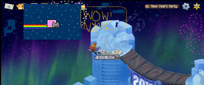 Animal Jam sees Nyan Cat.. Lol.