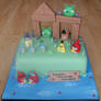 Angry Birds Valentines Cake.