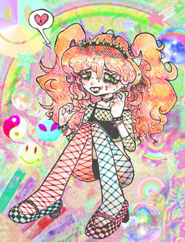 Pastel Neon Punk Girl