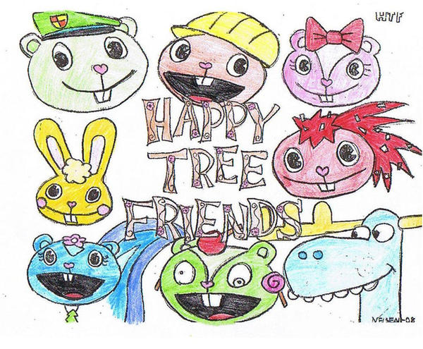 Happy Tree Matching Happy Tree Friends-colored by LeahEvilSoldier on DeviantArt
