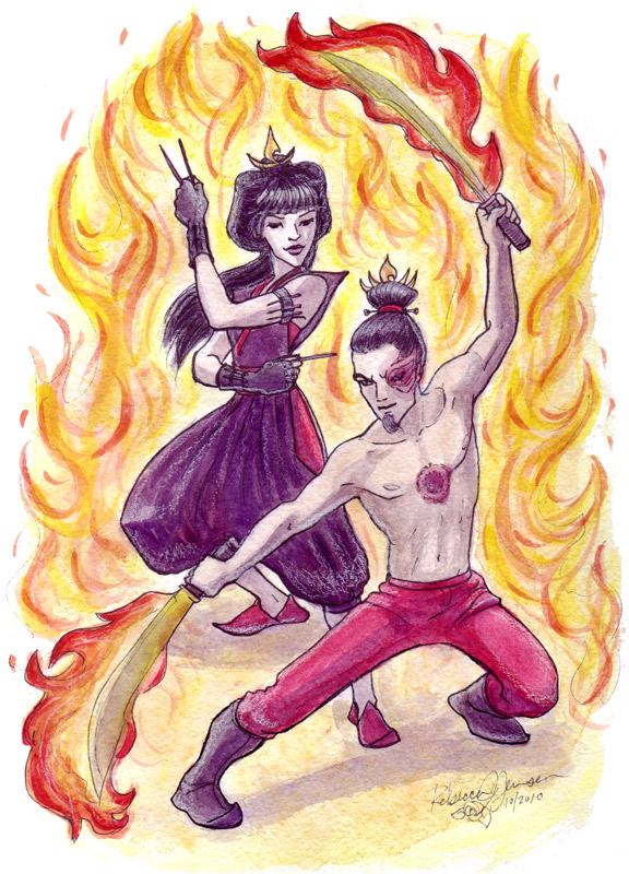 AtLA: Flaming Knives