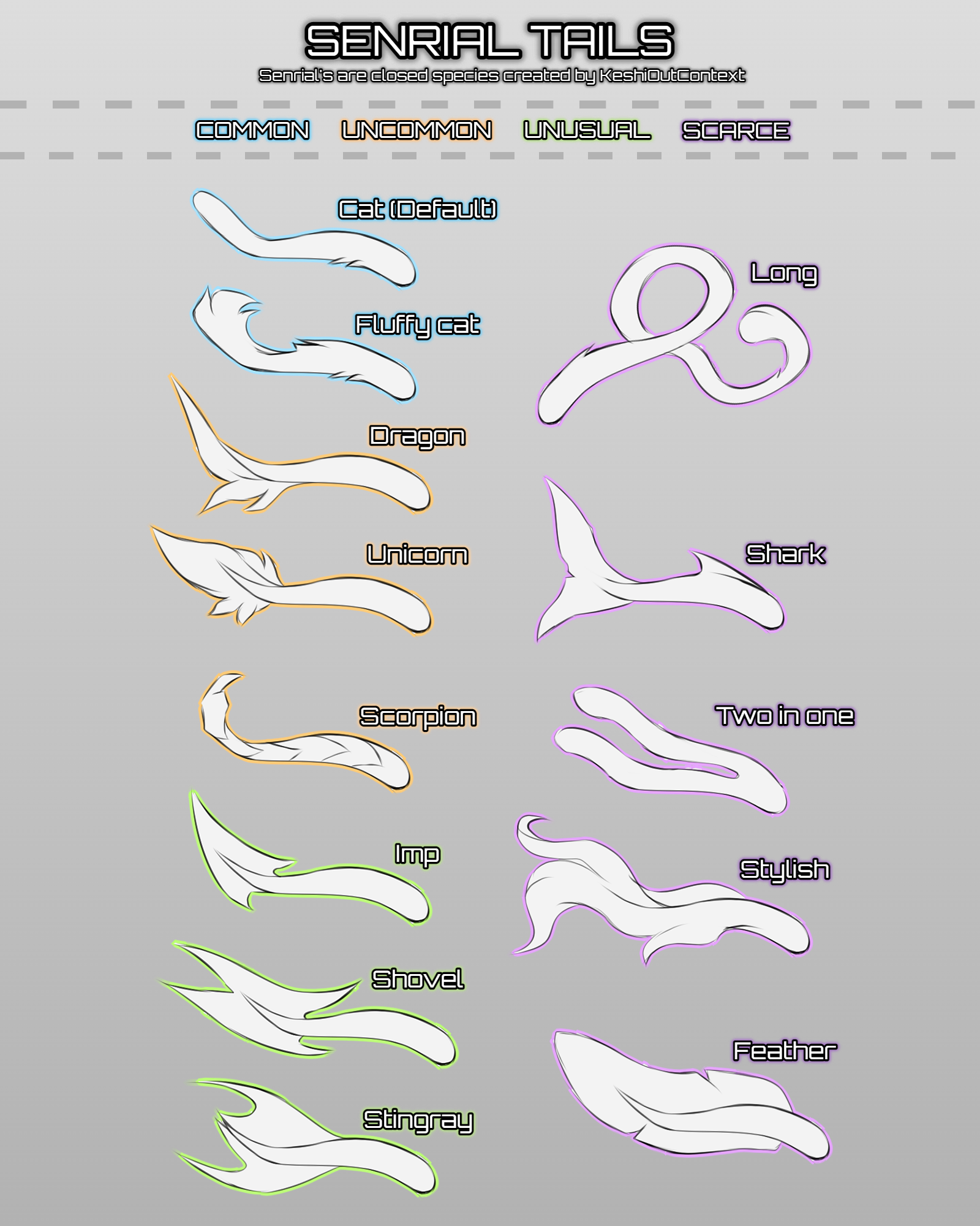 SENRIAL TRAITS (06) TAILS by SenrialConstellation on DeviantArt