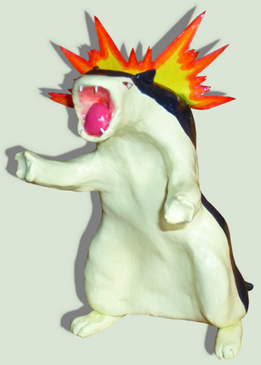 Sculpture of Typhlosion, one of my favorite pkm :)