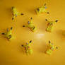 Hand made figures of Pikachu