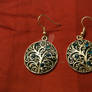 Filigree silver/blue earrings