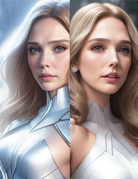 elizabeth olsen + gal gadot as emma frost