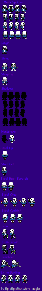 Sans Overworld Sprite Sheet by EpicMkMetaKnight on DeviantArt