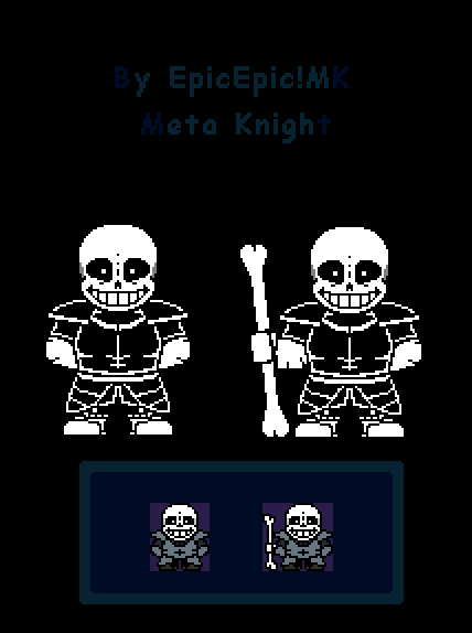 Sans Deltarune Battle Sprite (Unofficial) by verydapperyesiam on