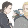 Thor and Loki and Baby Steve and Bucky