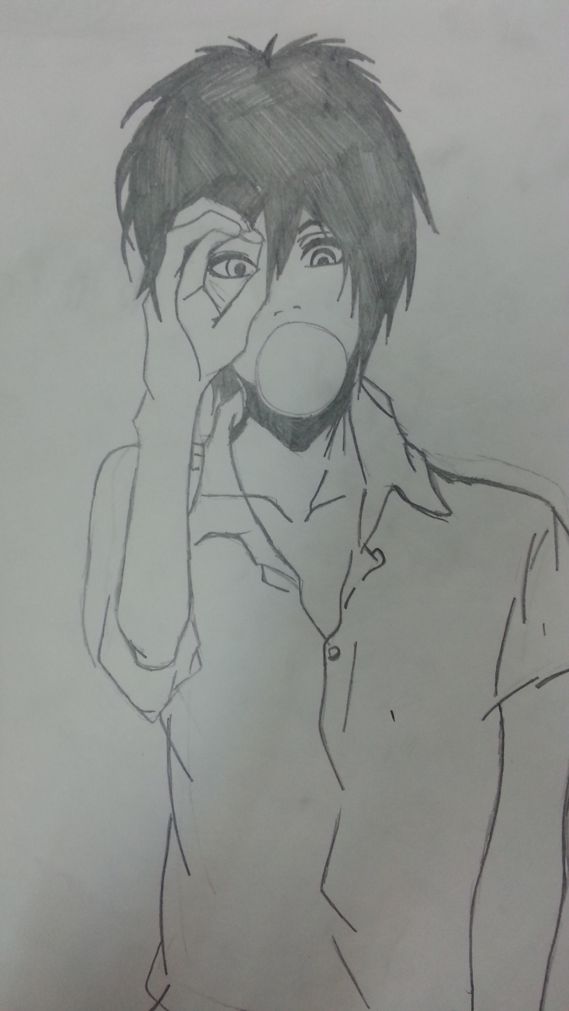 My Drawing: Guy in school uniform