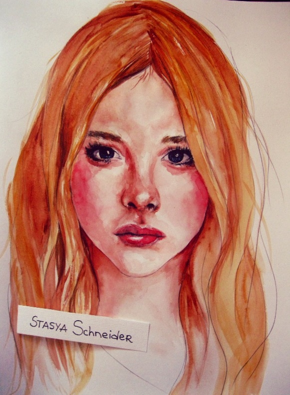 Chloe Grace Moretz watercolor illustration