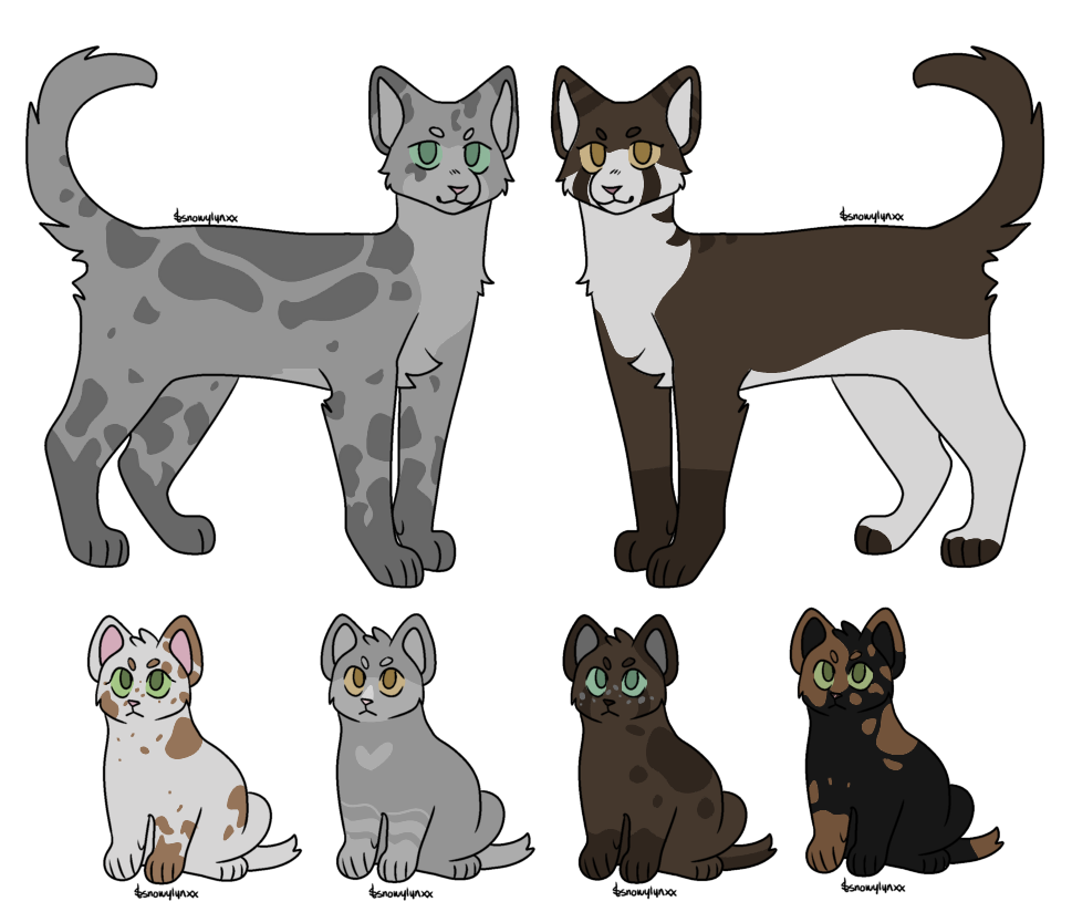 Warrior cat family adoptables 1 ONE LEFT ! by mintyfreshadoptss on