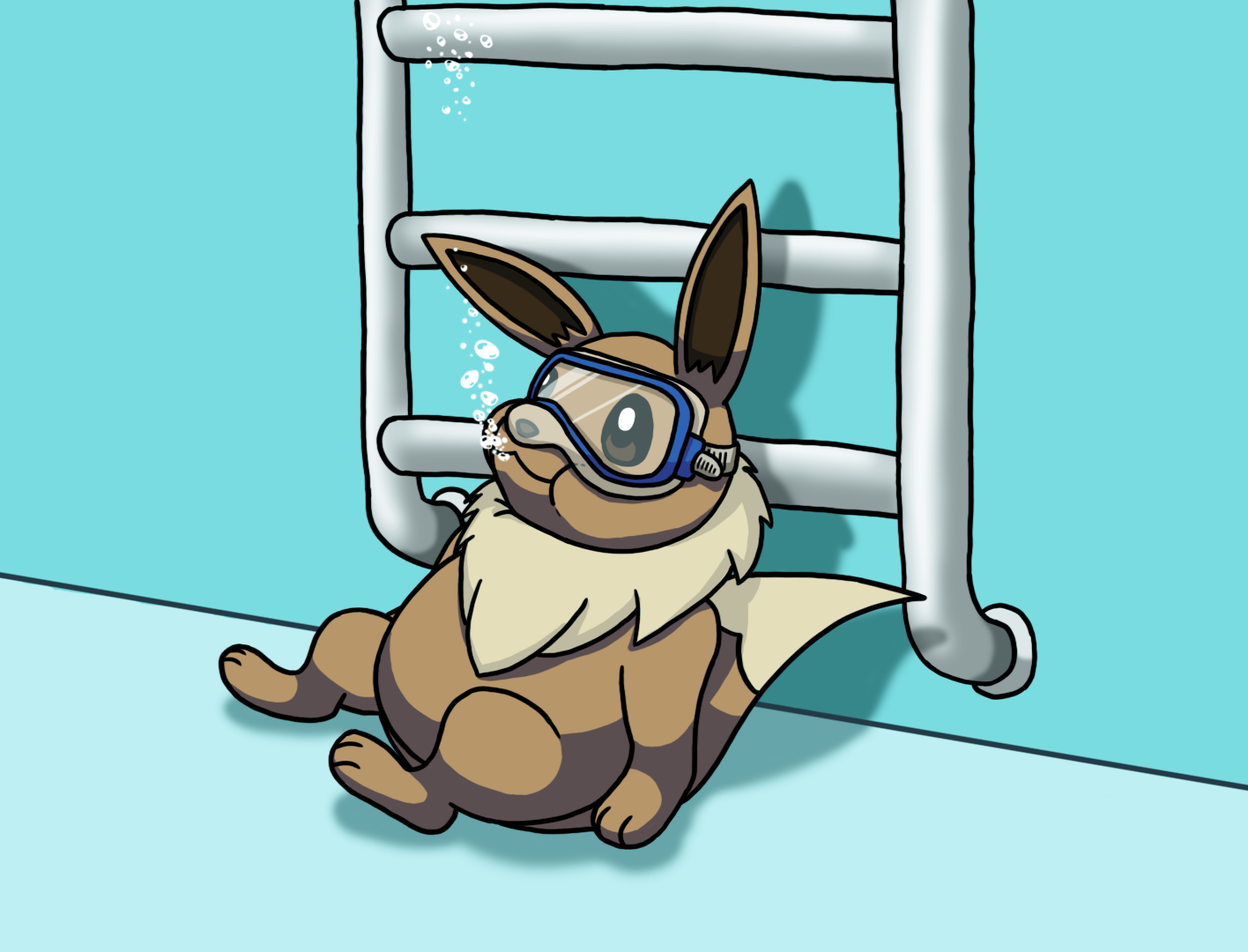 Eevee Agua by galletadalmata321 on DeviantArt